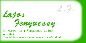 lajos fenyvessy business card